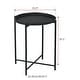 preview thumbnail 19 of 28, Adeco Gold End Table Metal Waterproof Snack Beside Table Accent Coffee Table - 16.9""(D)x 16.9""(W)x 20.5""(H)