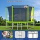 preview thumbnail 13 of 17, 10 ft. Round Outdoor Trampoline with Safety Enclosure Net and Ladder