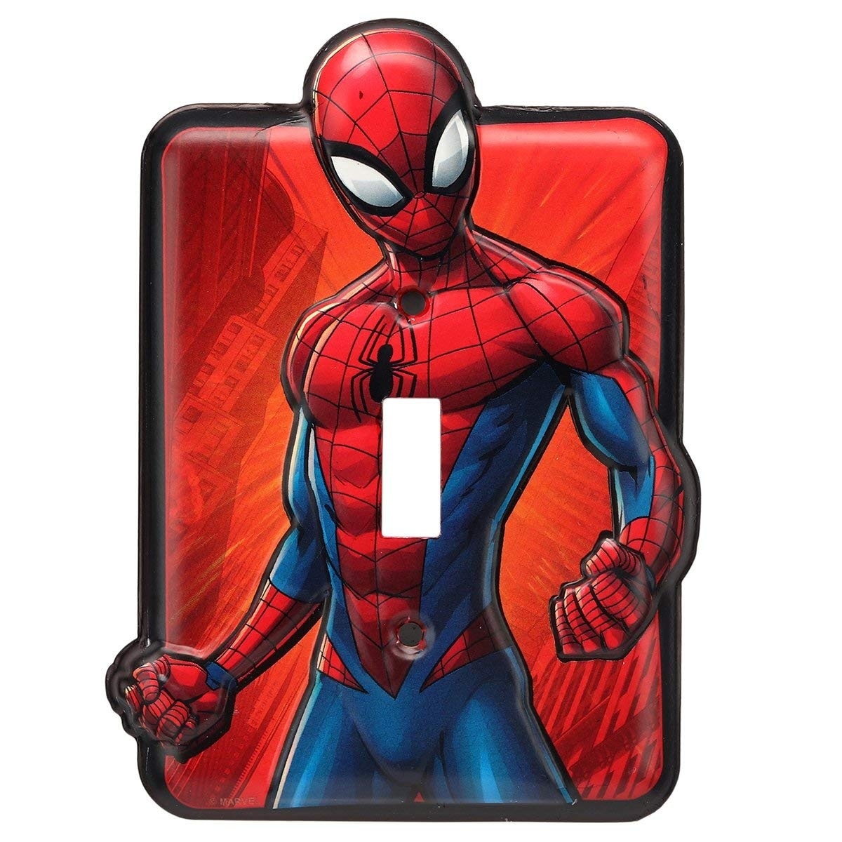 Marvel Comics Spiderman Embossed Metal Switch Plate - Overstock - 23526449