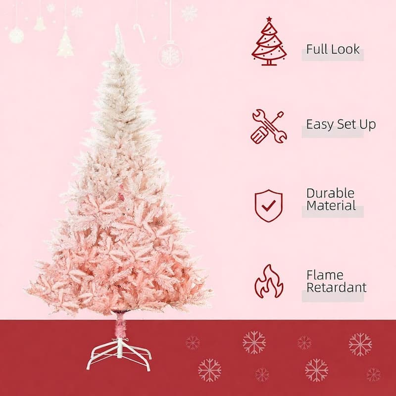 Spruce Artificial Christmas Tree - Realistic Branches - Pink