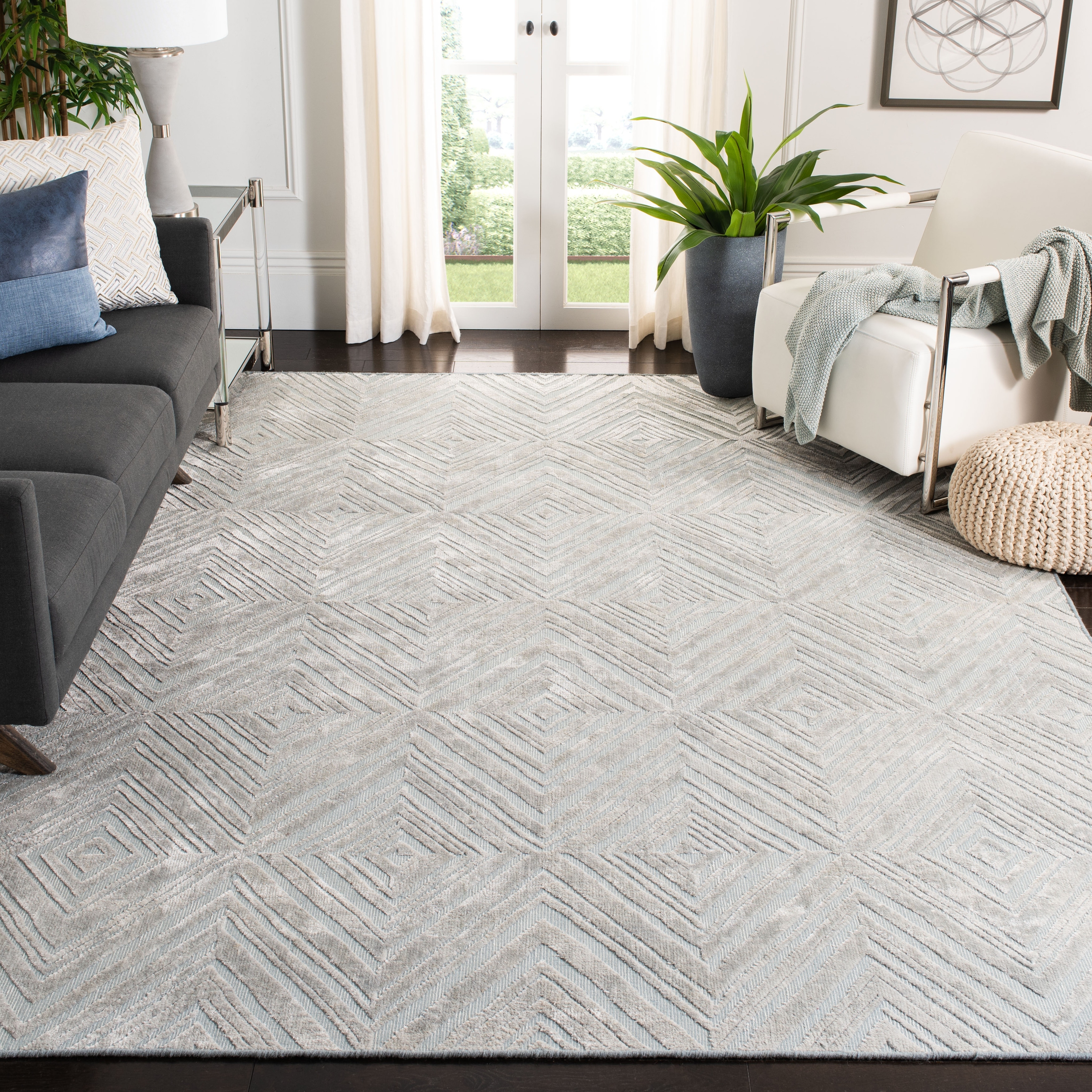 SAFAVIEH Handmade Mirage Teofana Modern Abstract Viscose Rug