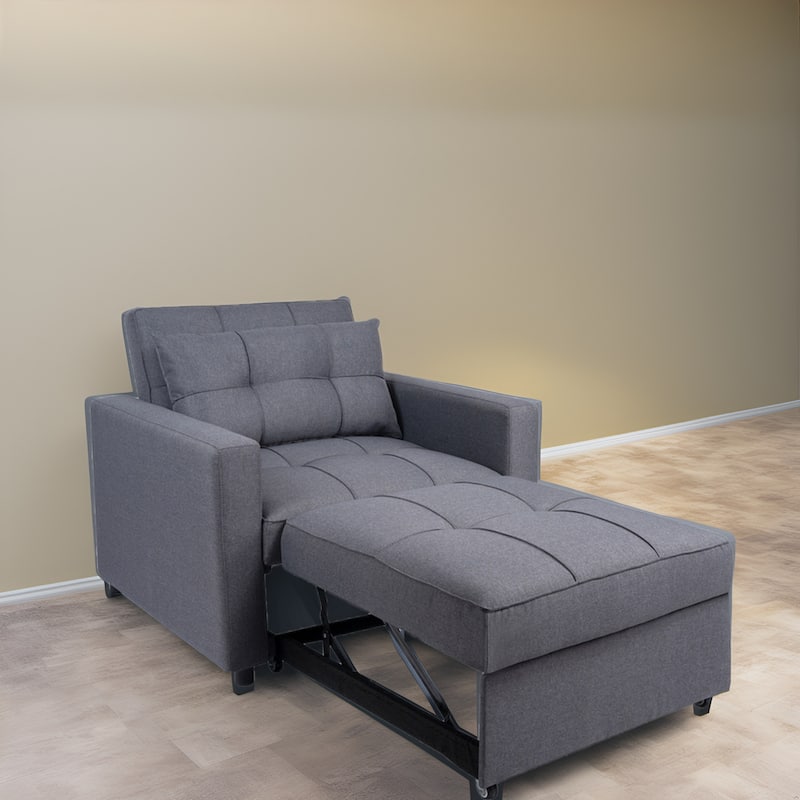 3-in-1 Convertible Recliner Chair Bed – Modern Upholstered Sleeper Sofa, Foldable Lounge Chair for Small Spaces