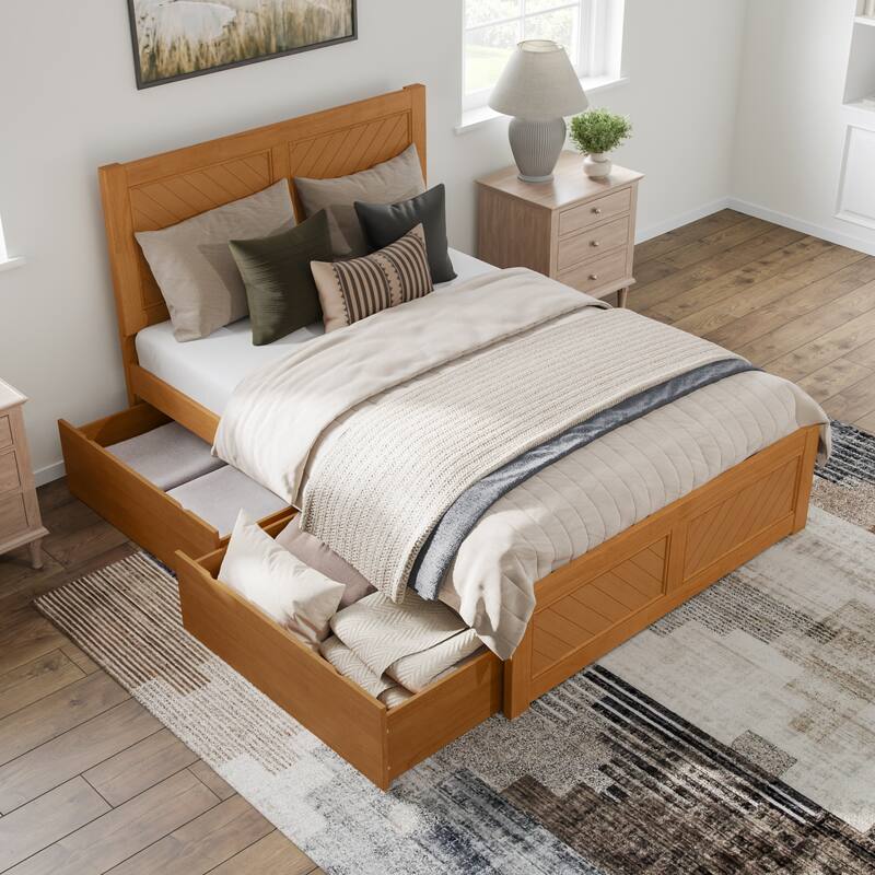 Canyon Platform Bed with Matching Footboard & Storage Drawers