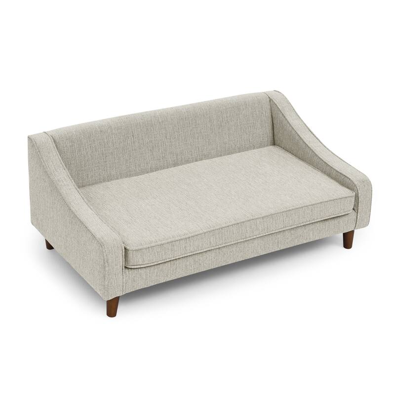 Durable Elevated Dog Sofa Bed,Pet Sofa with Modern Irregular Armrest Design,Comfortable Soft Dog Sofa