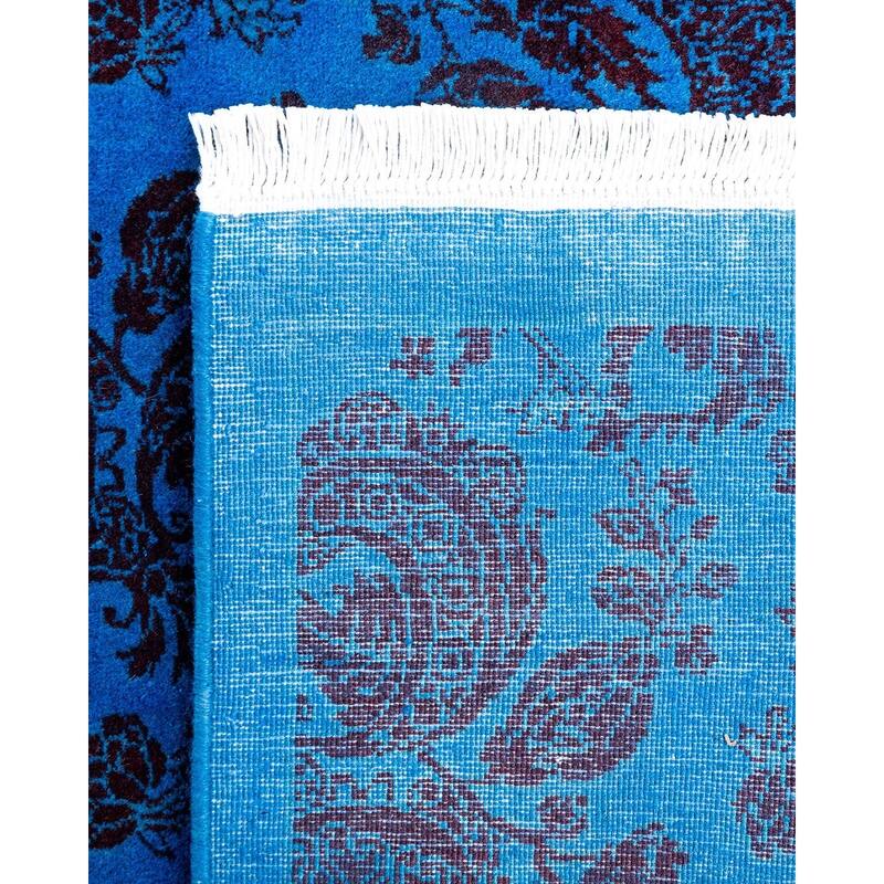 Fine Vibrance One-of-a-Kind Hand-Knotted Area Rug - Blue, 3' 2" x 5' 2" - 3' 2" x 5' 2"