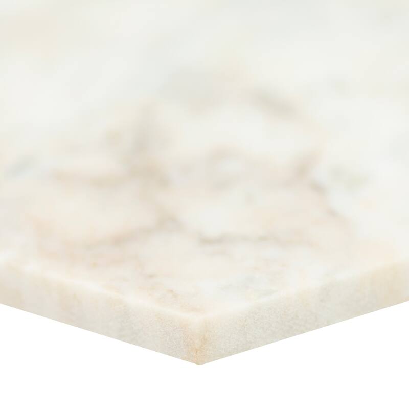 Ackland AKM-S-8X8HTH-CA 8" x 9" Marble Geometric Floor and Wall Tile - - Castella de Blanc