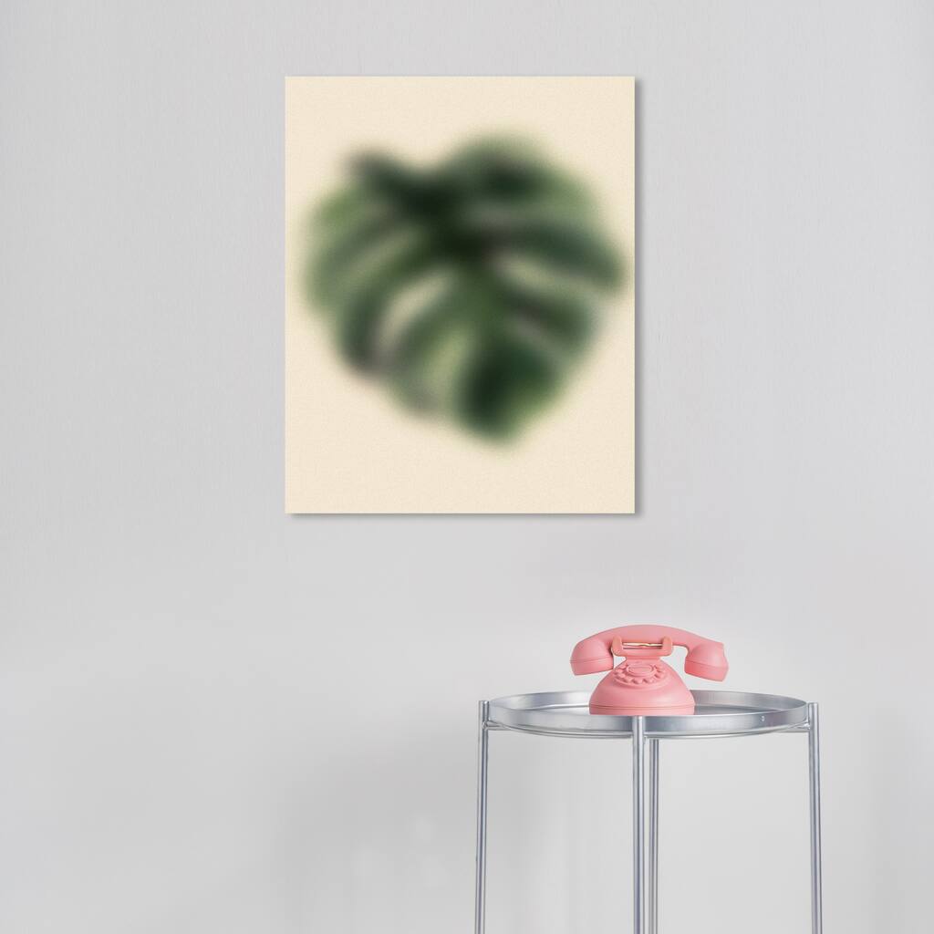 Wynwood Studio Canvas Floral and Botanical Blurred Monstera Green Modern & Contemporary Wall Art Canvas Print