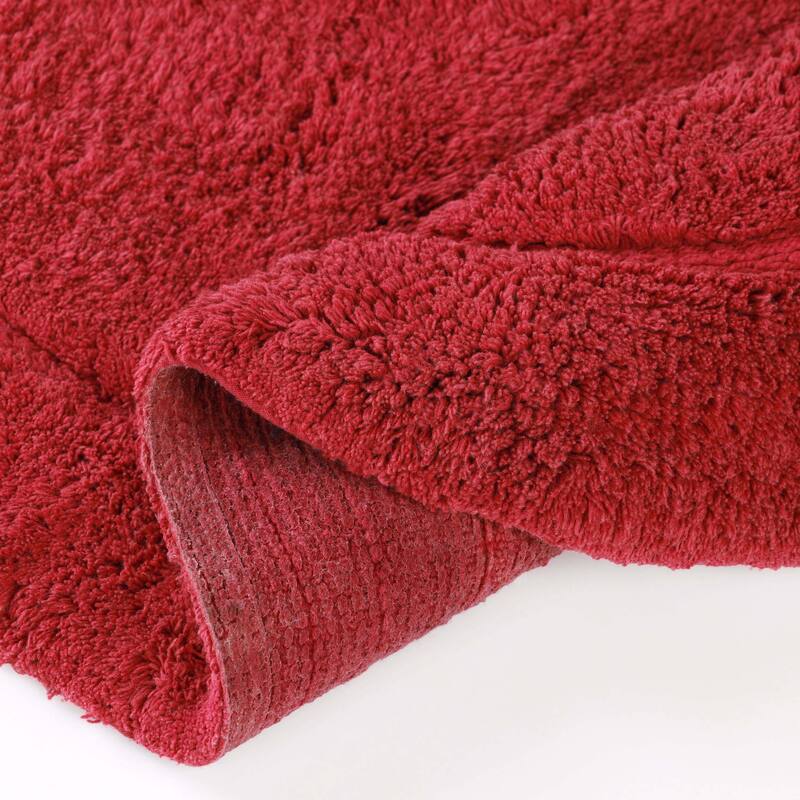 Superior Cotton Non-slip Oval Bath Rug - (Set of 2)