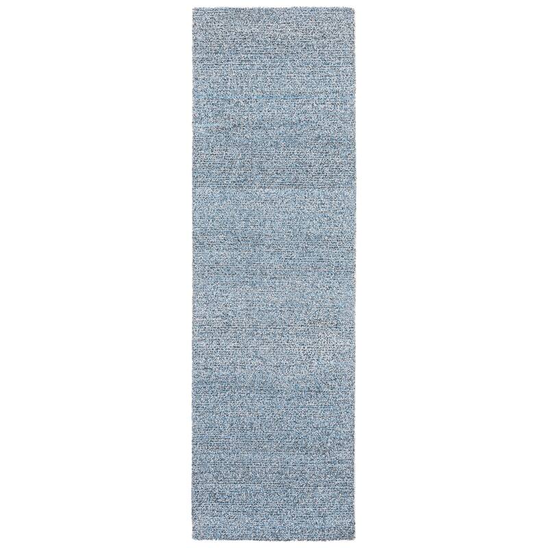 SAFAVIEH Handmade Renewal Bharat Wool Rug - 2'3" x 8' Runner - Black/Ivory