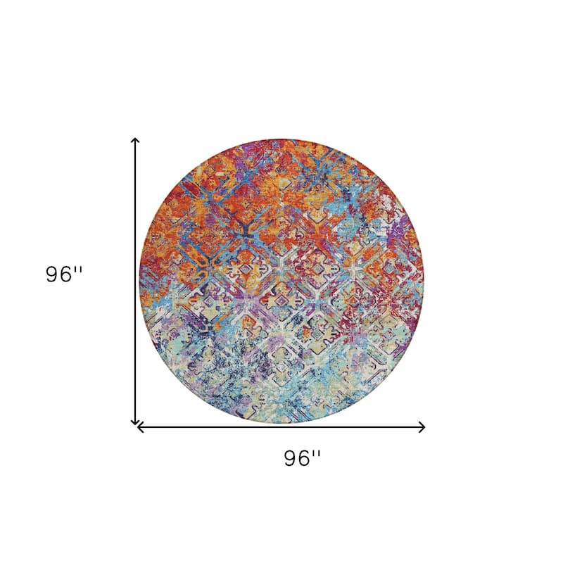 HomeRoots Geometric Transitional Rectangle Outdoor Rug