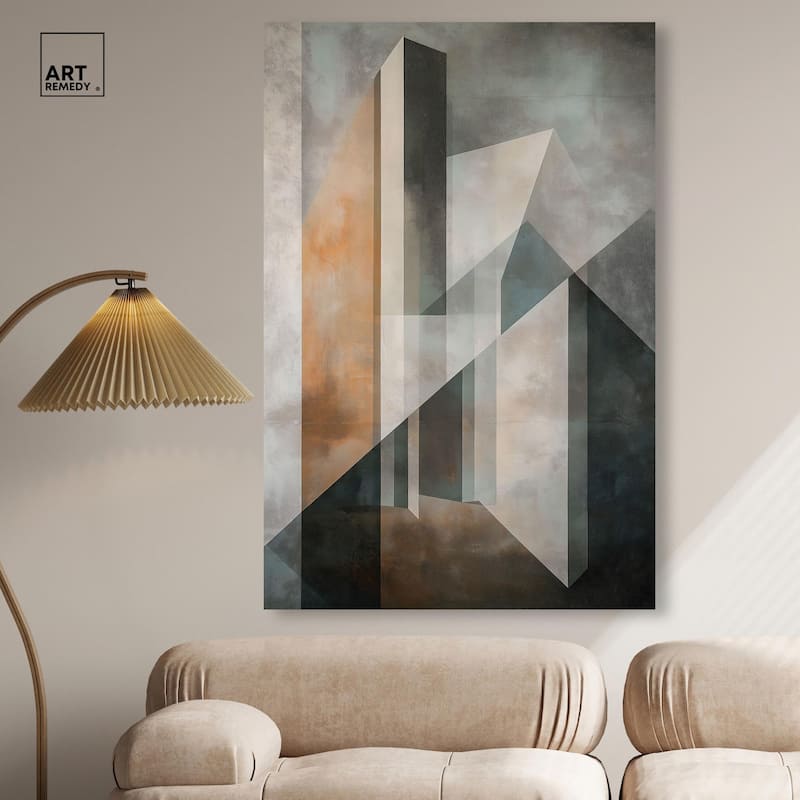 Spatial Geometry Canvas by Art Remedy, Gallery Wrapped