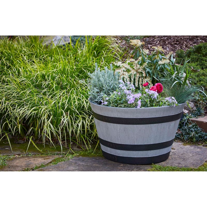 Southern Patio Whiskey Barrel Planter