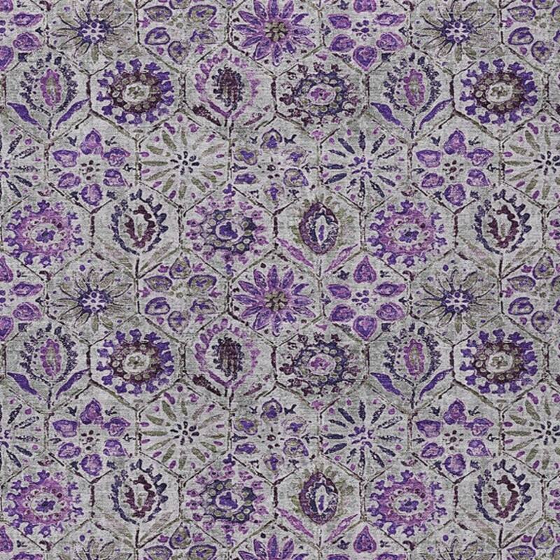HomeRoots Floral Transitional Rectangle Outdoor Rug