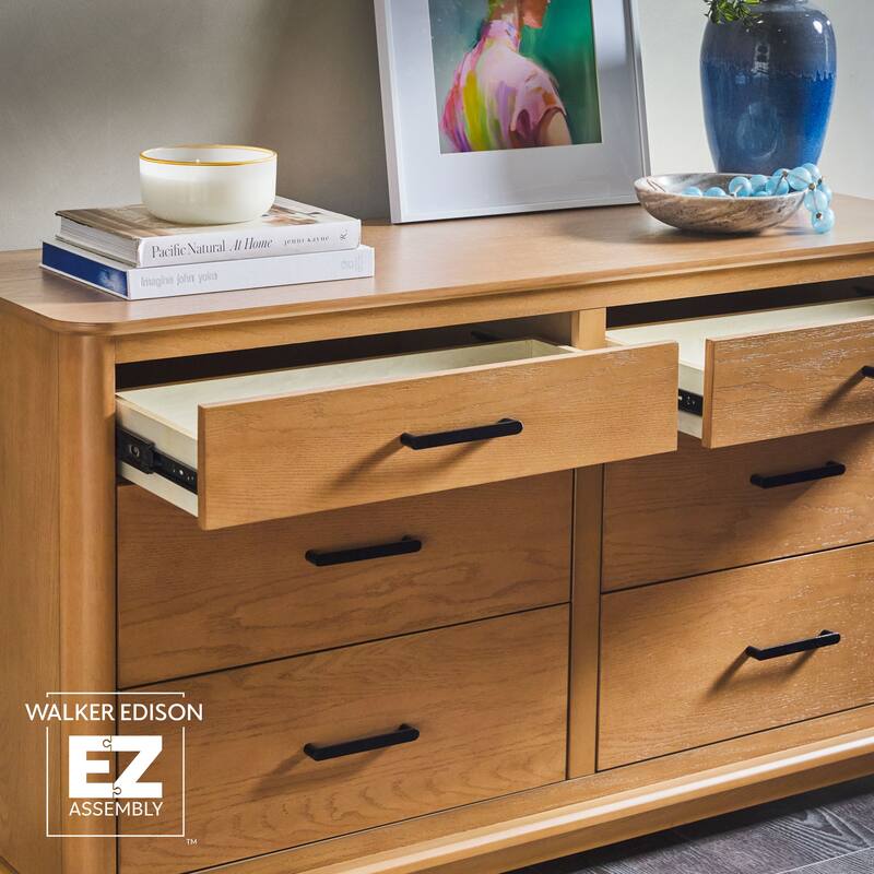 Walker Edison Wood 6-Drawer Dresser with Ultra-Easy Drawer Assembly