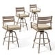 preview thumbnail 39 of 44, Outdoor Aluminum Swivel Patio Bar Stools with Sunbrella Fabric Cushion