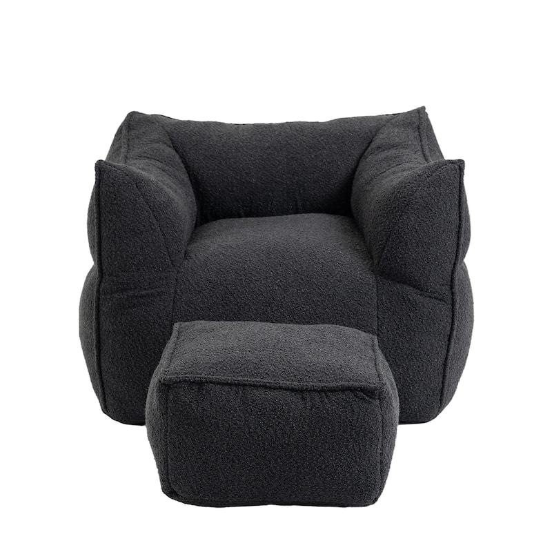 Adult and children's bean bag sofa, indoor and outdoor - Black
