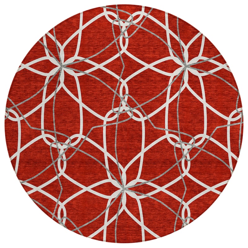 HomeRoots Geometric Modern Rectangle Outdoor Rug