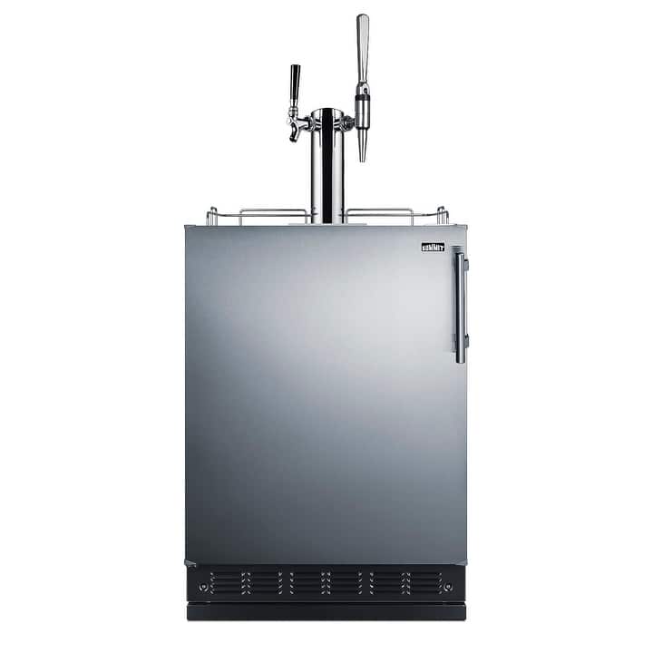 Summit SBC7BRCM2LHD 24" Wide 5.3 Cu. Ft. Free Standing Double Tap - Stainless Steel