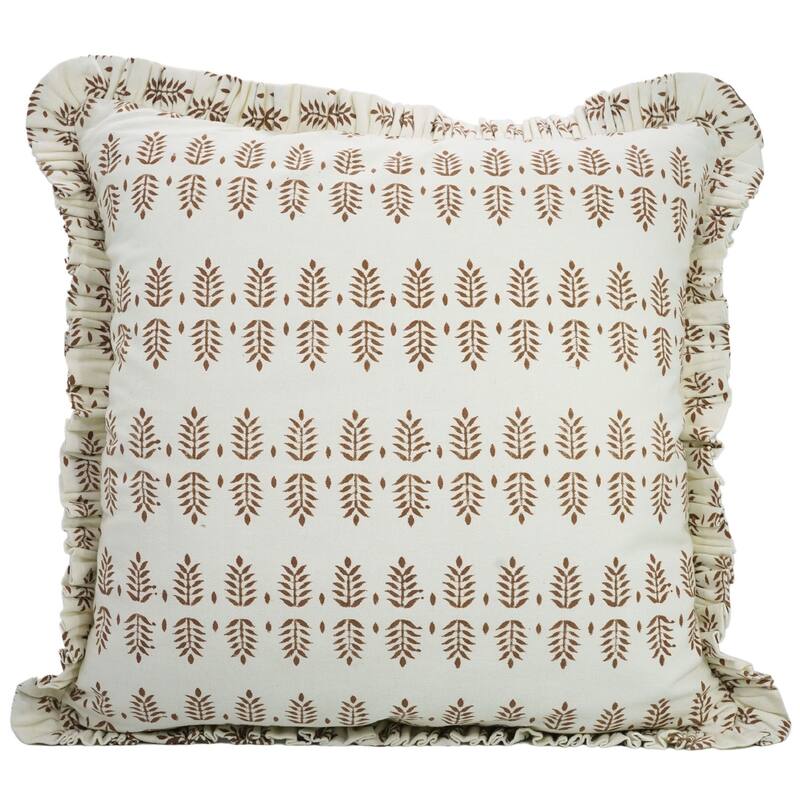 Living Room Brown Throw Pillow Cover By Fabdivine - Darpan - Pillow Covers - 20" x 20"