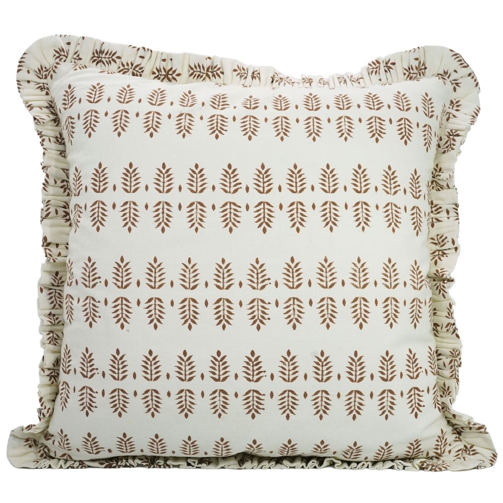 Living Room Brown Throw Pillow Cover By Fabdivine - Darpan