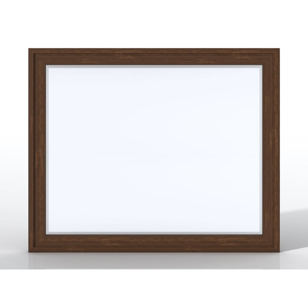 Addison Rectangular Mirror, Mid Century Acacia