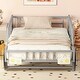 preview thumbnail 7 of 6, Metal Twin Size Car Bed with Wheels and Headlights Decoration - Playful Design, Sturdy Frame, Safety Guaranteed
