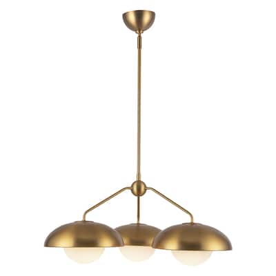 Alora Lighting CH522328OP Rubio 3 Light 28" Wide Chandelier with Opal