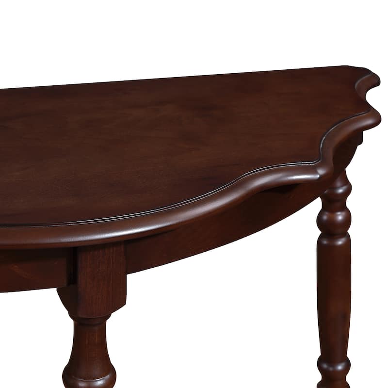 Retro Circular Curved Half-Moon Console Table with Cloud Design Top