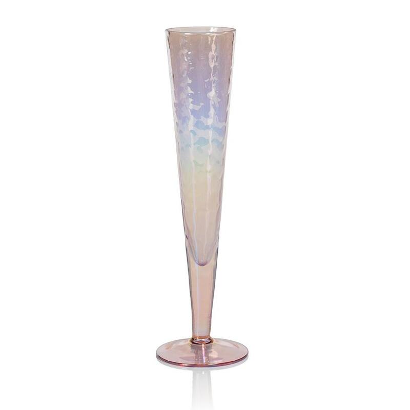 Kandi Slim Champagne Flutes, Set of 4 - Pink
