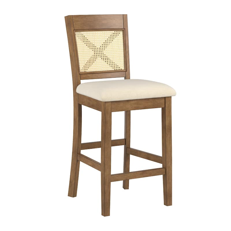 Plaga X-Back Cane Accent Counter Height Chair (Set of 2) by iNSPIRE Q Classic - Counter Height