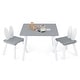preview thumbnail 19 of 27, 3 Pieces Kids Table and Chairs Set for Arts Crafts Snack Time - 24.5" x 24.5" x 17"