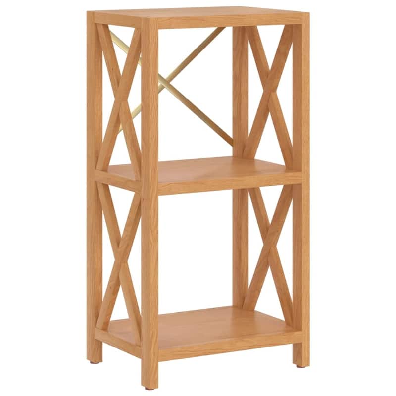 vidaXL 4-Tier Shelf 6.7"x11.8"x44.1" Solid Wood Oak