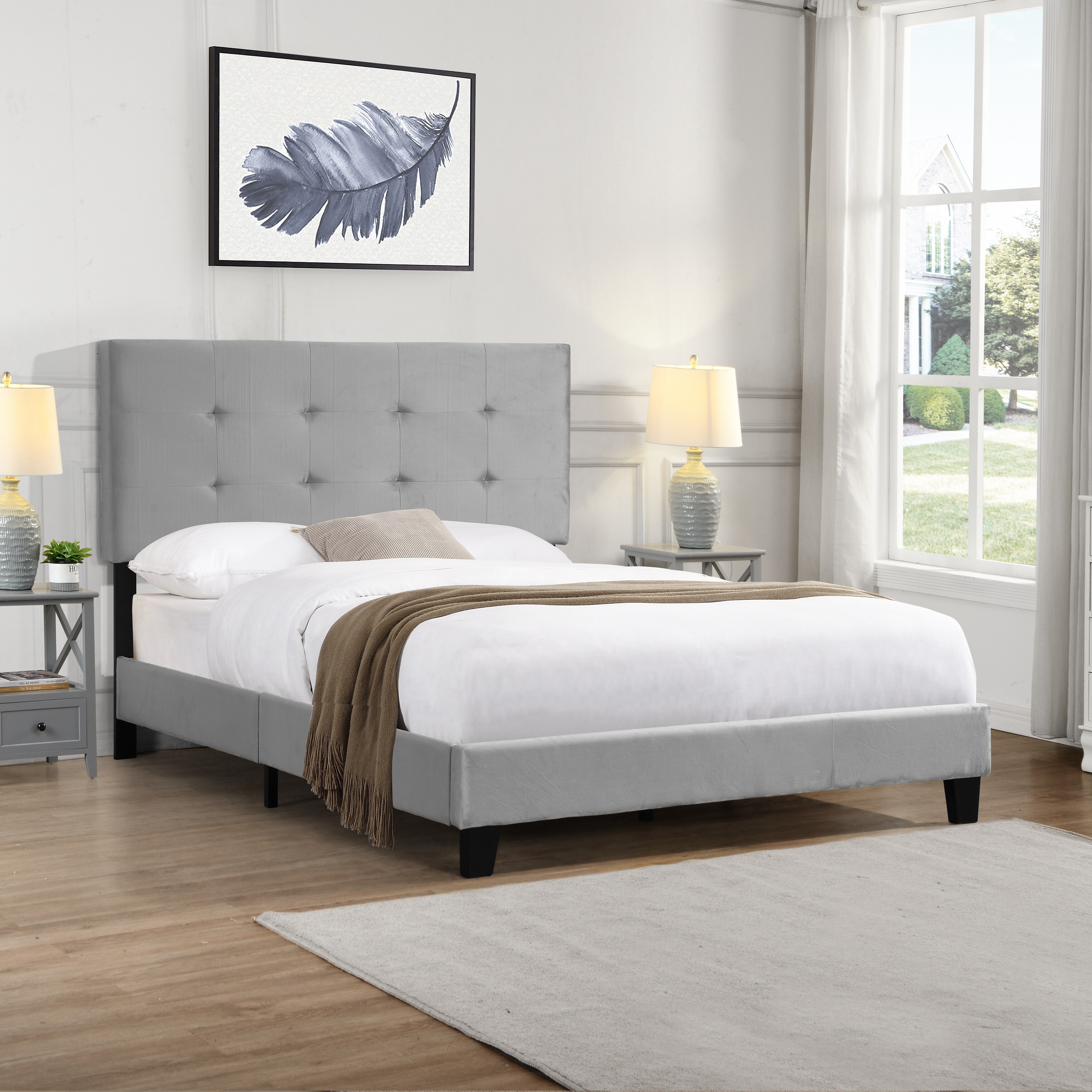 Modern clearance tufted headboard