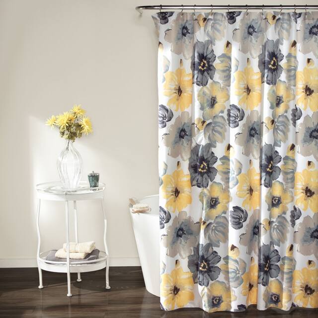The Gray Barn Dogwood Shower Curtain - Grey/Yellow - 72" x x72"