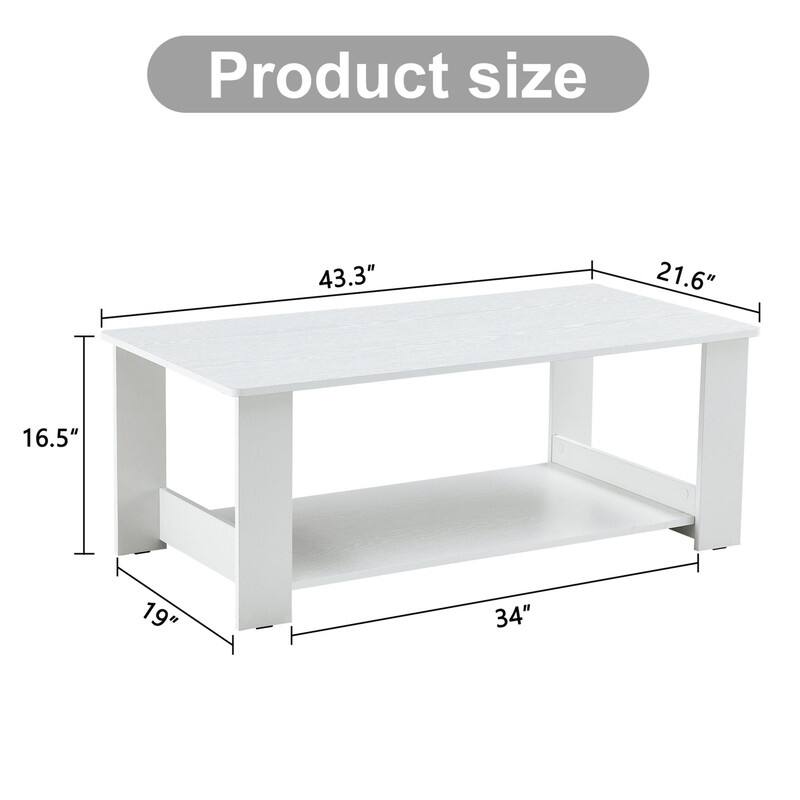 Double Layered Coffee Table Suitable for Living Room