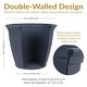 preview thumbnail 23 of 25, Sunnydaze Anjelica Polyresin Outdoor Flowerpot Planter - 24" - Slate