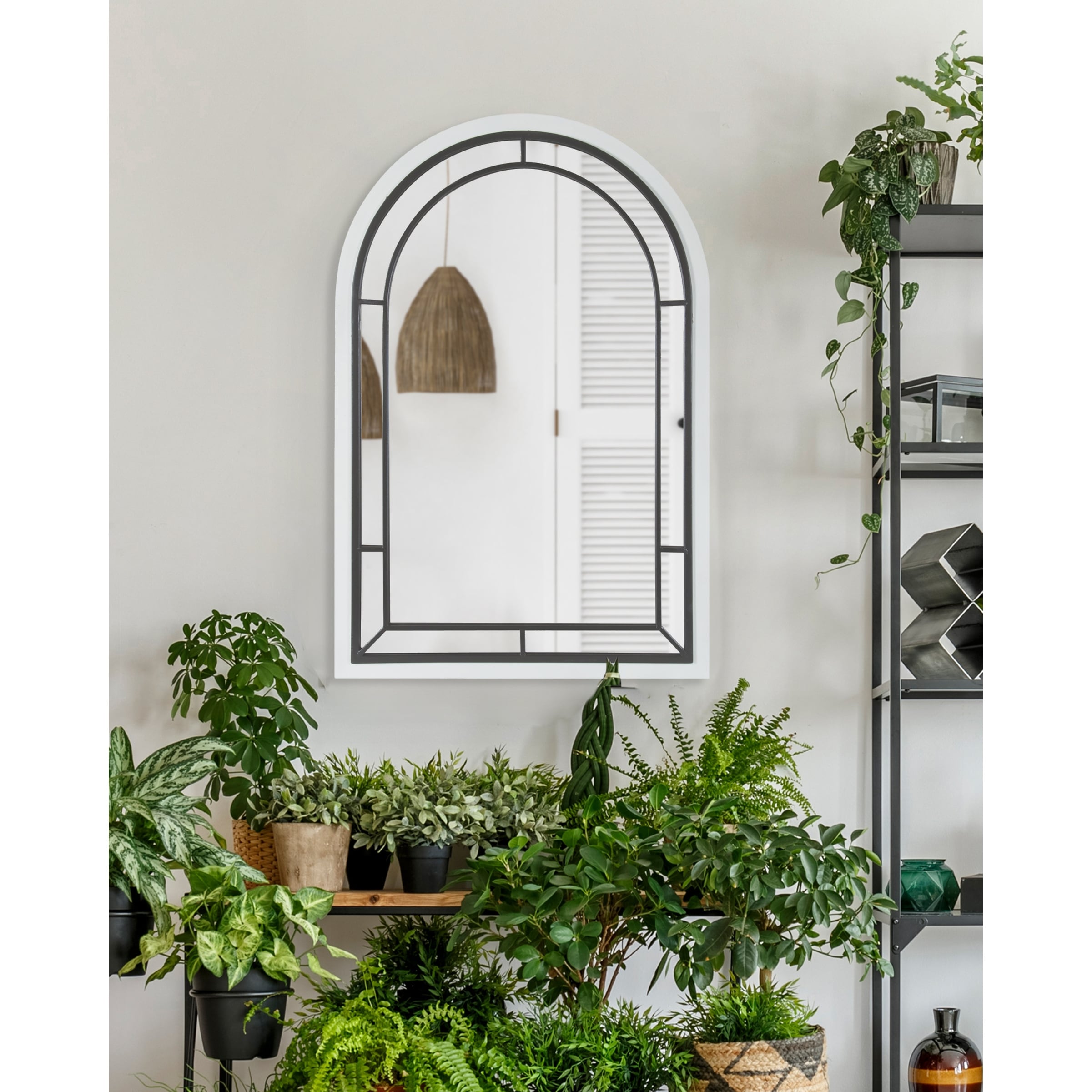 Kate and Laurel Audubon Framed Arch Mirror - 24x36