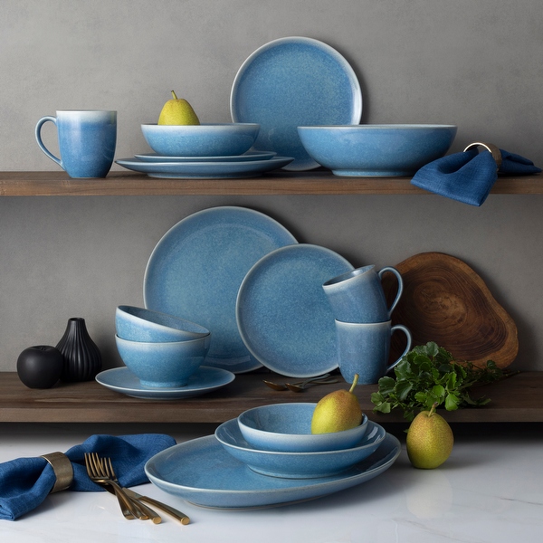 Colorwave Kiln Azure Stoneware Oval Platter, 16