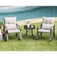 preview thumbnail 1 of 9, COSIEST 3-piece Outdoor Rocking Chair Chat Set with Side Table