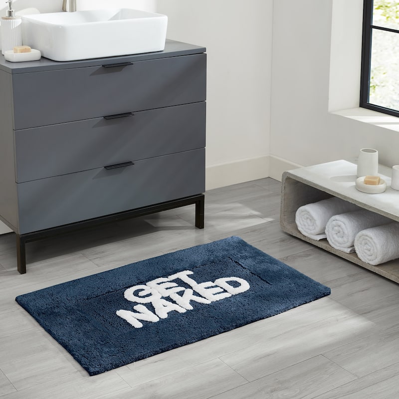 Jean Pierre Cotton "Get Naked" 21 x 34 in. Bath Rug