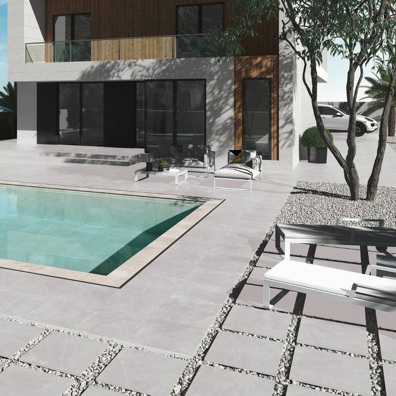 The Tile Life Lane 22x24 Grey Porcelain Floor & Wall Tile