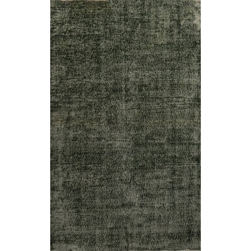 Hand Knotted Oriental 100% Wool Carpet Transitional Abstract Green Anatolian Area Rug - 6' 9'' X 4' 7''