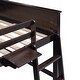 preview thumbnail 11 of 53, Stylish & Simple Full size Loft Bed with Drawers and Built-in Desk, Wooden Loft Bed with Shelves, Health and Comfort, Espresso