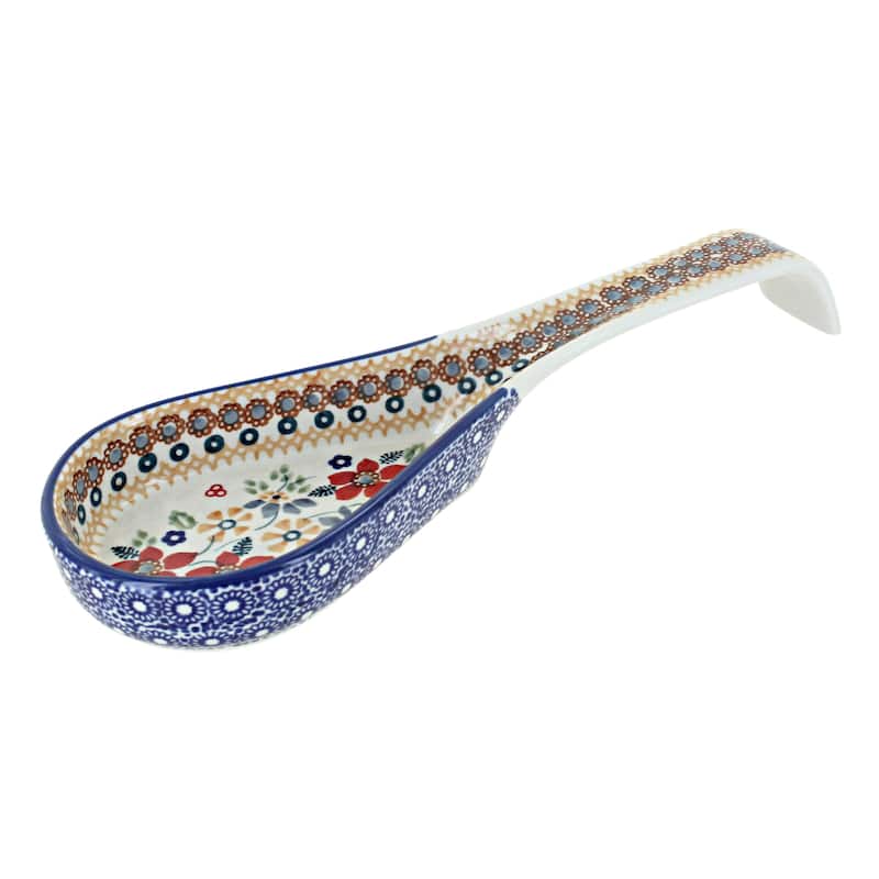 Blue Rose Polish Pottery P164 Manufaktura Large Spoon Rest