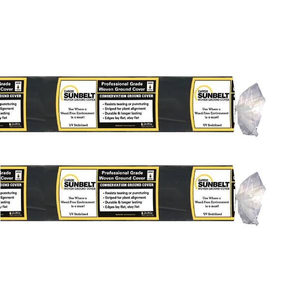 slide 2 of 8, DeWitt Sunbelt 6x300ft Weed Barrier w/ DeWitt Sunbelt 4x300ft Weed Barrier - 30