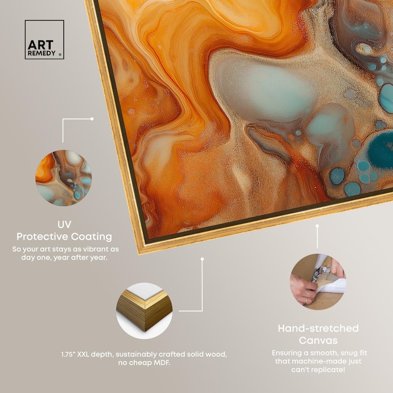Marbled Flow Canvas Set of 2 by Art Remedy