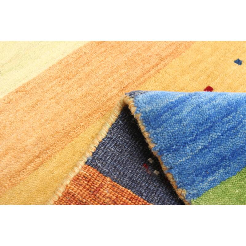 ECARPETGALLERY Hand Loomed Kashkuli Gabbeh Copper Wool Rug - 3'11 x 5'8