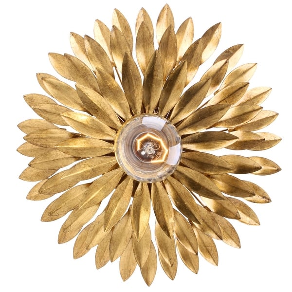 slide 2 of 5, Crystorama Lighting Group 500W Broche 11" Tall Wall Sconce Antique Gold