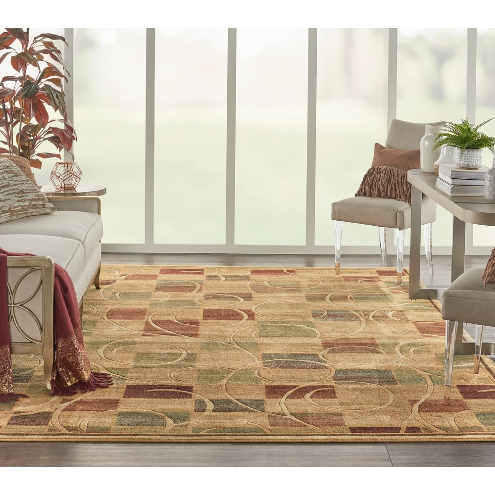 Nourison Expressions Geometric Abstract Cubist Area Rug