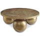 preview thumbnail 1 of 3, Uttermost Triplet Antique Brass Coffee Table - 38"W x 15"H x 38"D